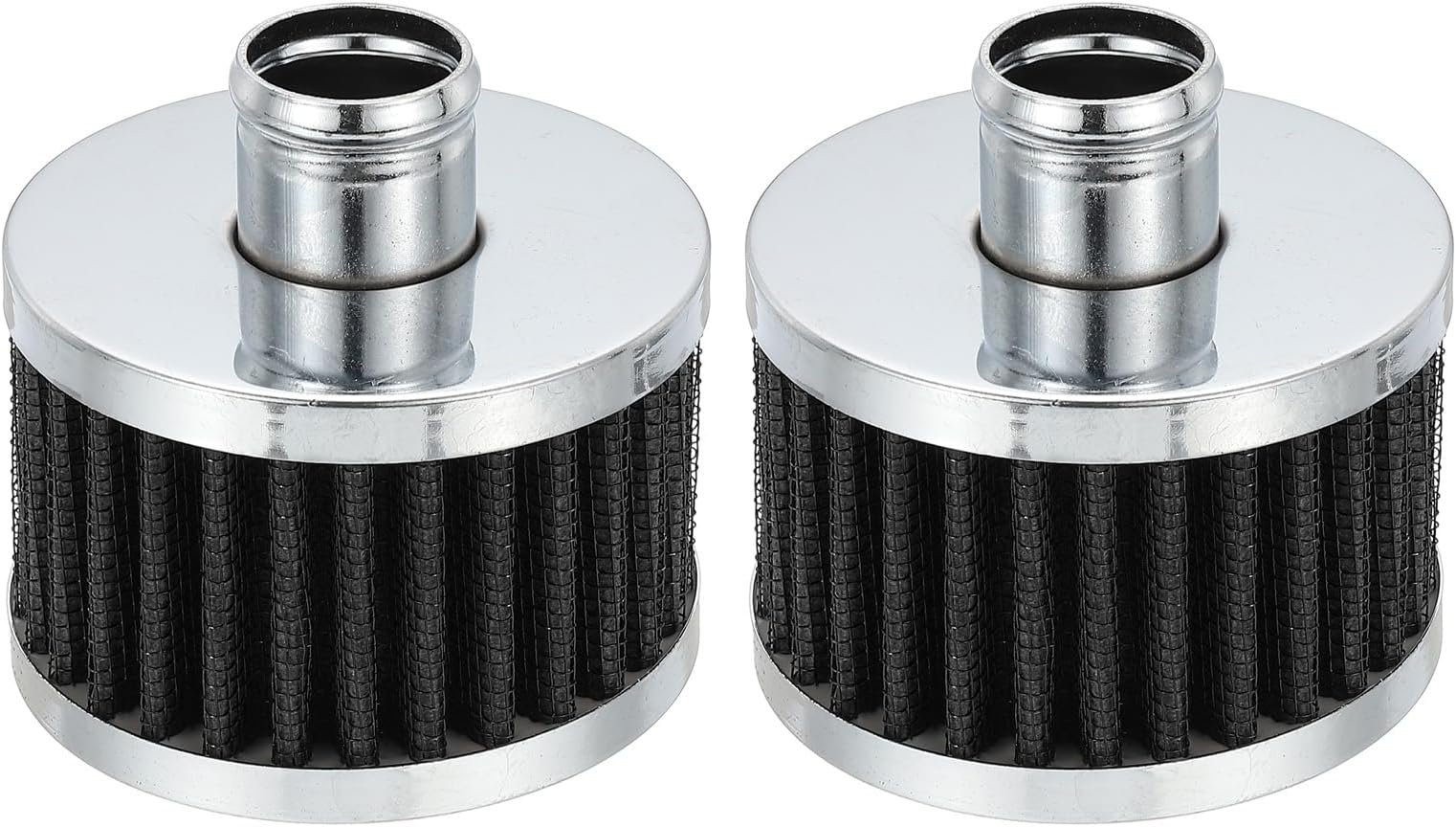 PATIKIL 23 mm Air Filter,2 Pcs Motor Cone Cold Clean Air Intake Filter, Vent Breather Valve Cover Breather Filter for Motorcycle Car Black