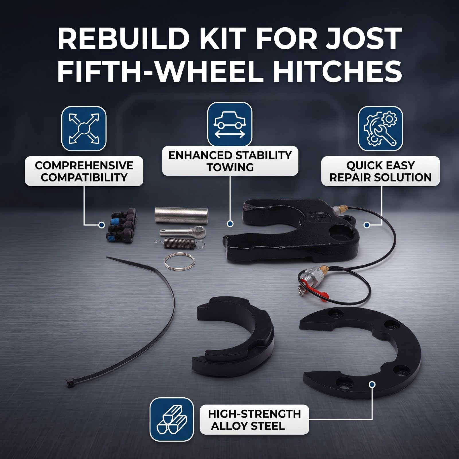 AMONIDA Minor Rebuild Kit for Jost 5th Wheel Lock Jaw