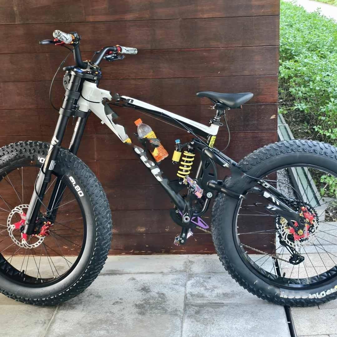 Neumático de bicicleta grueso de 20 x 4.0 pulgadas, neumático exterior de goma, banda de rodadura agresiva, agarre de estabilidad mejorado para montaña, playa, nieve, ciclismo, control mejorado para