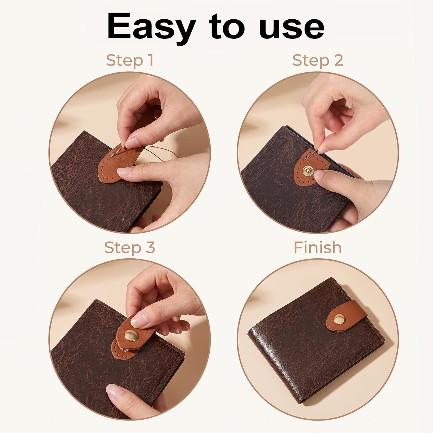 8 PCS Purse Closure Purse Hardware for Bag Making Sew On Snaps