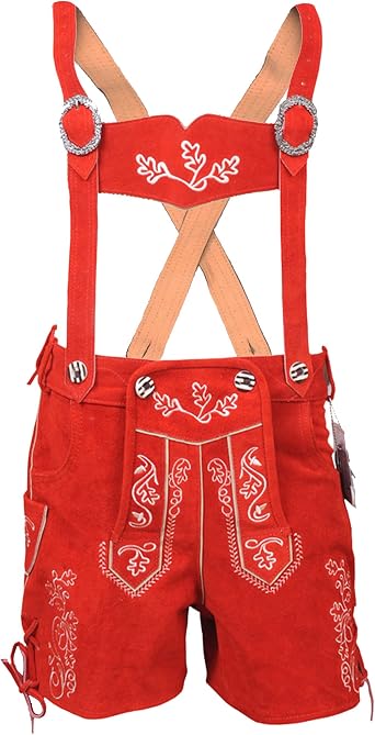 Womens Suede Lederhosen Rose Pink Oktoberfest Costume Bavarian Lederhosen German Outfit Traditional Clothing