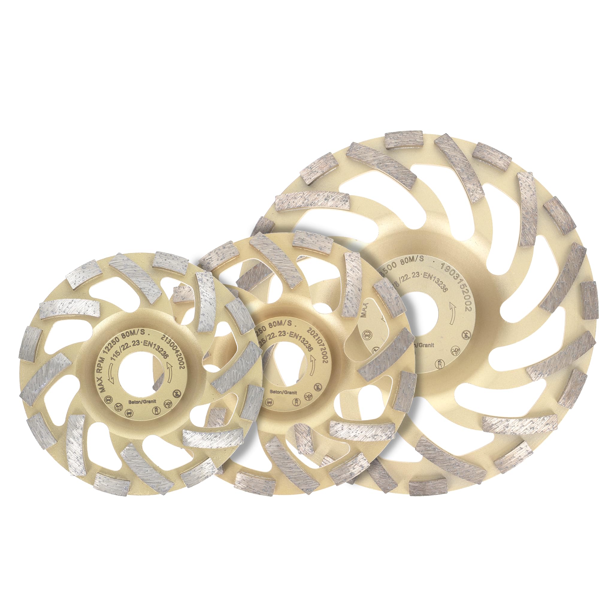 PRODIAMANT Muela de Copa Diamantada Turbo ST81 180 mm x 22,23 mm - Segmento 5 mm, para hormigón y piedra natural, calidad profesional, desbaste rápido y profesional, apto para amoladora angular
