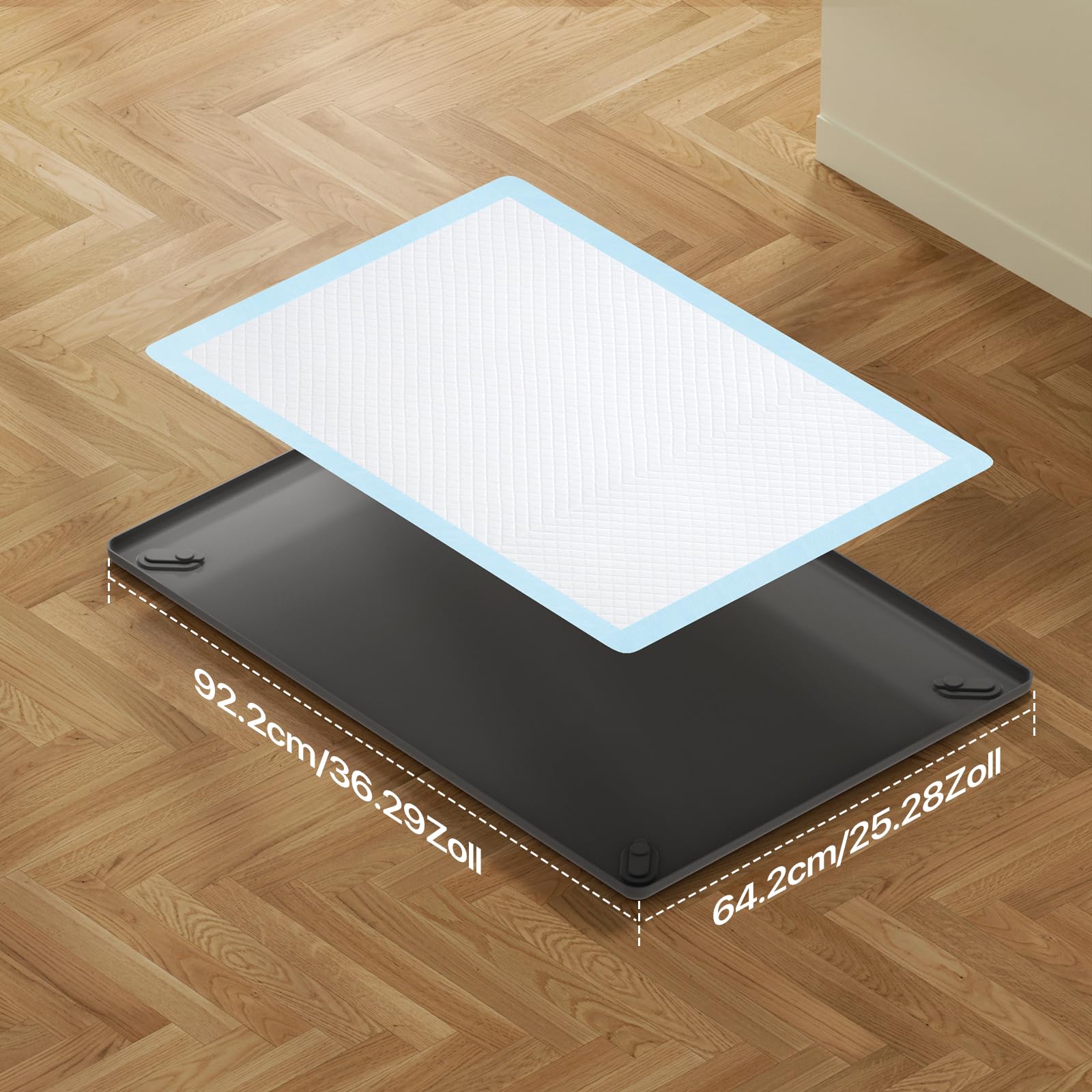 Grandi tappetini PIPI per cani 64 x 92 cm, 40 cuscinetti per allenamento per cani con tappetino in silicone antiscivolo, a 5 strati, ad asciugatura rapida
