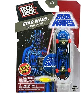 1 TECH DECK 96mm FINGERBOARD - SANTA CRUZ BOARD (Darth Vader - Star Wars 7/7) - New by Santa Cruz