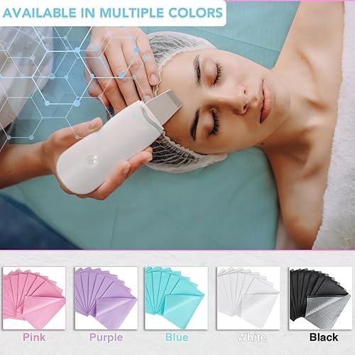 Miniatura 5 de Paquete de 80 baberos y toallas, papel de consumibles dentales, 13 x 18 pulgadas, 3 capas, impermeable, para salón de uñas, tienda de tatuajes (azul)