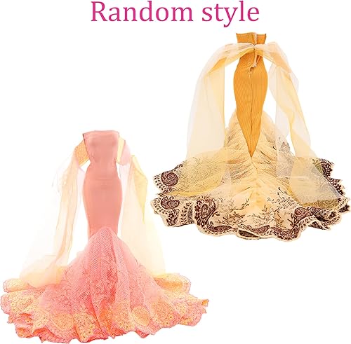 Miniatura 2 de BARWA Vestido de novia rosa para fiesta de noche, vestido de princesa rosa para muñeca de 11.5 pulgadas, regalo de Navidad