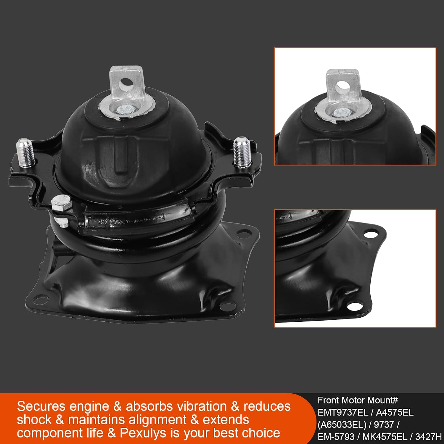 4pcs Engine Motor Mount & Transmission Mount, for Honda Odyssey 3.5L 6 Speed Auto Trans (2011-2017), Replace# A4575EL A4587 A65017EL A65057