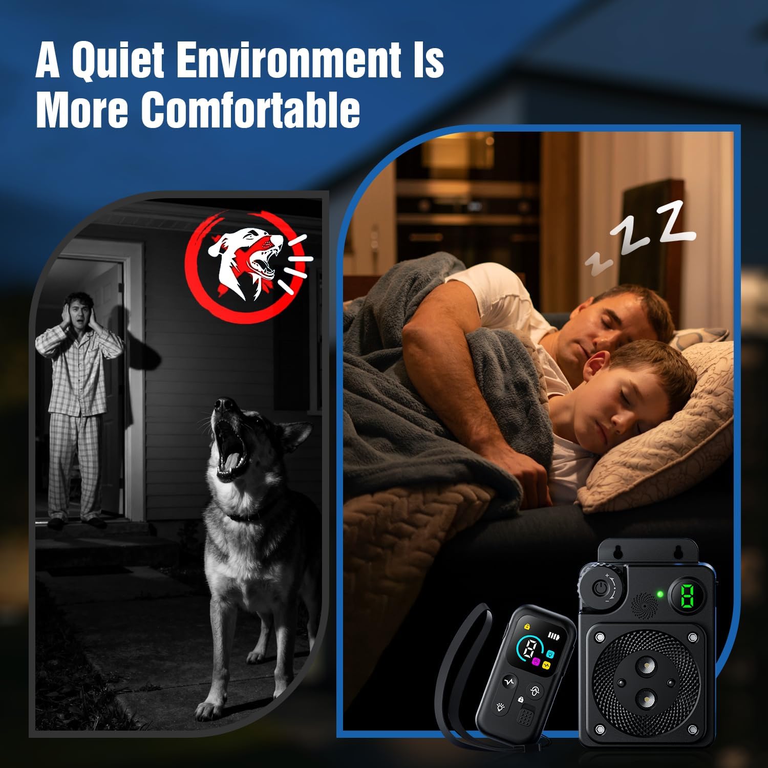 Anti Barking Device for Dogs, Dog Bark Deterrent Devices,3 Modes Ultrasonic Bark Box with Remote Control, Anti Barking Device Long Range 50ft, Silencer Sonic Barking Deterrent Indoor/Outdoor