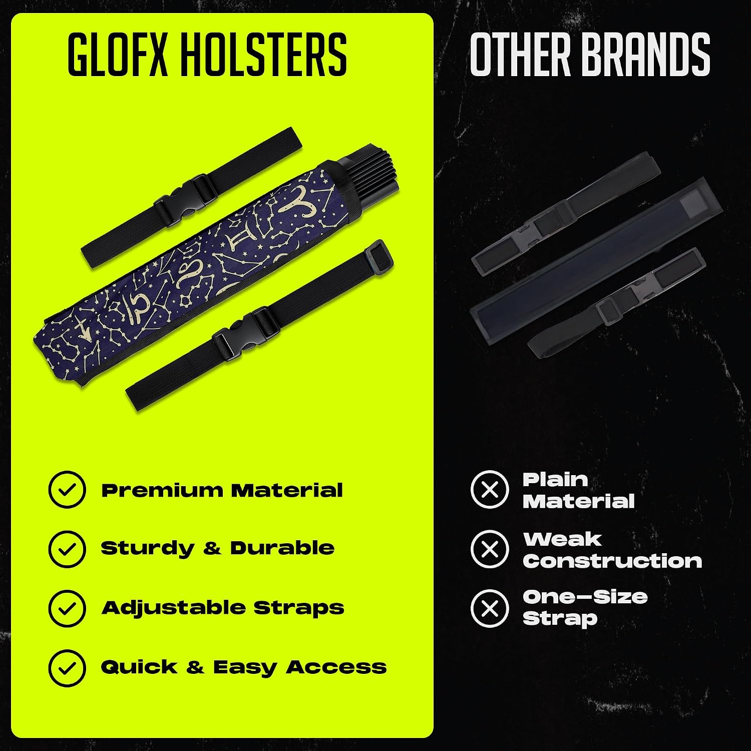 GloFX Zodiac Fan Holster – Astrology Belt Holster for Folding Hand Fans – Fan Holder Pouch for Waist or Belt – Fan Accessory for Festivals and Performances image 5