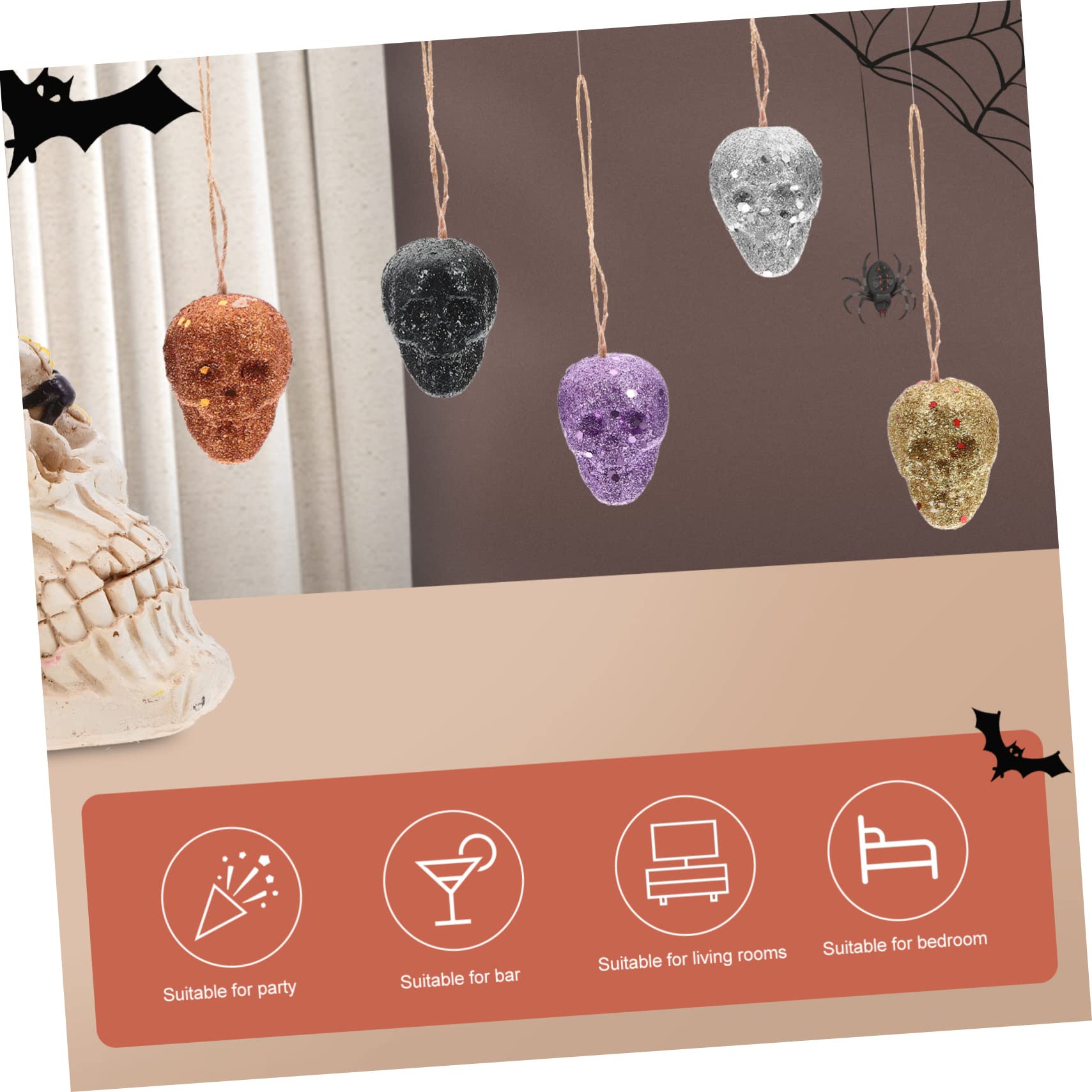 TOPBATHY 100 Pz teschio di schiuma halloween party decorazione halloween arredamento scheletro arredamento di adornare forniture di di schiume di
