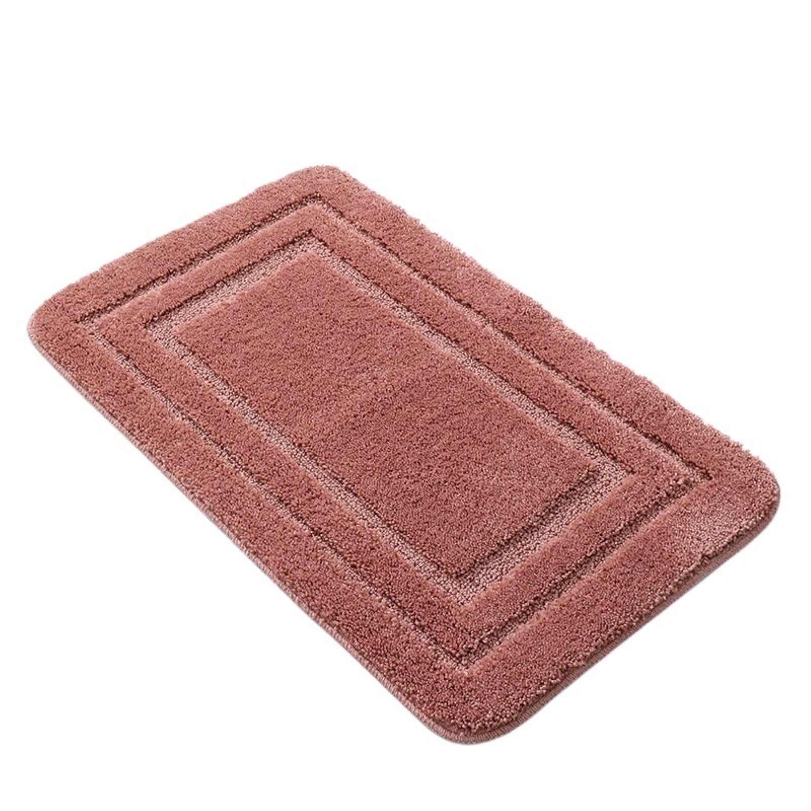 badezimmerteppich Plüsch-Badematte, verdickte Bodenmatte, saugfähige rutschfeste Matte, getuftete Fußmatte, Türmatte, Badezimmerteppiche, Küchenmatte badematte(Color:G,Size:50 * 80CM)