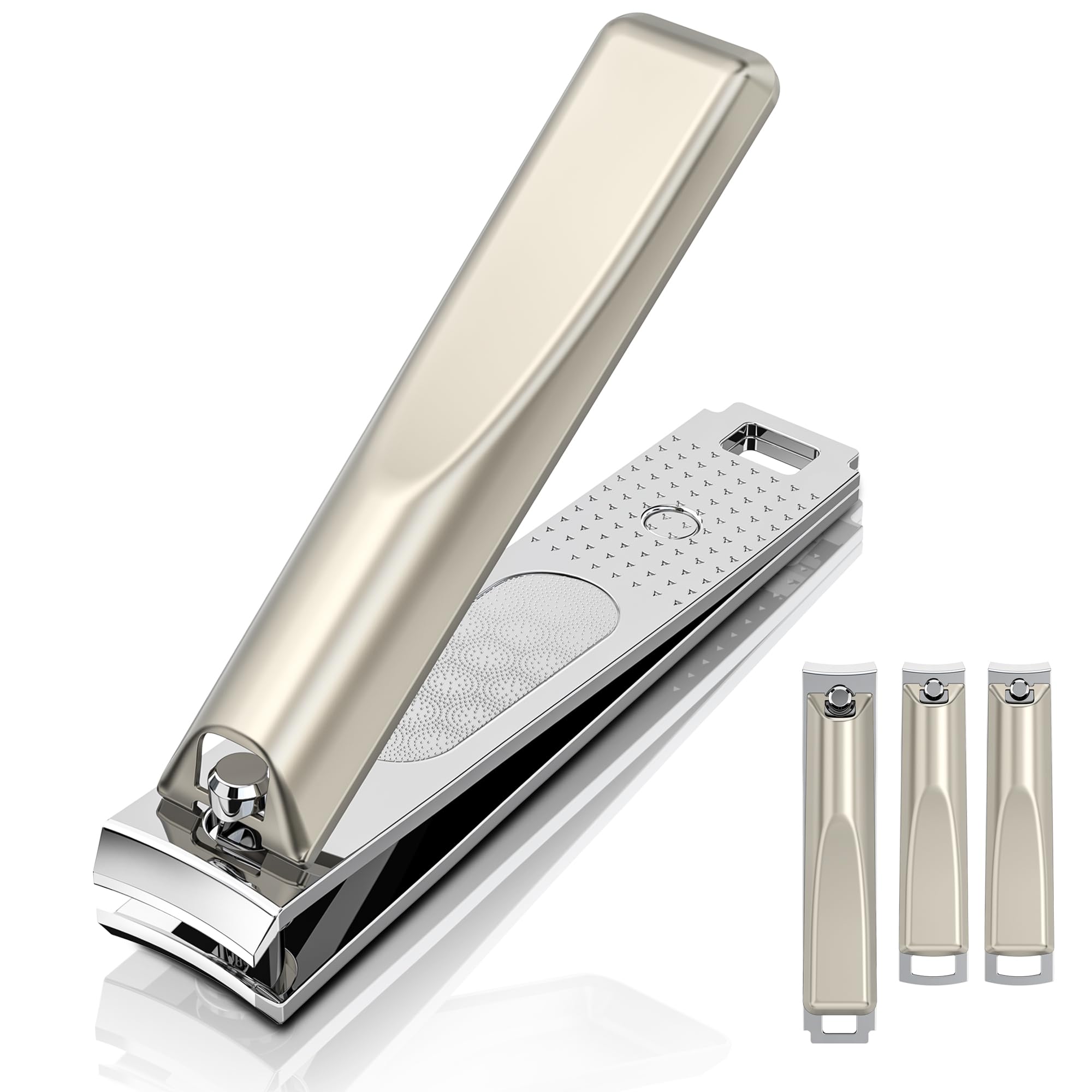 4PCS Nail Clippers, HAYAYXWU Sharp Strong Fingernail and Toenail Clipper with Nail File for Men and Women, Two Large Pieces and Two Small Pieces.