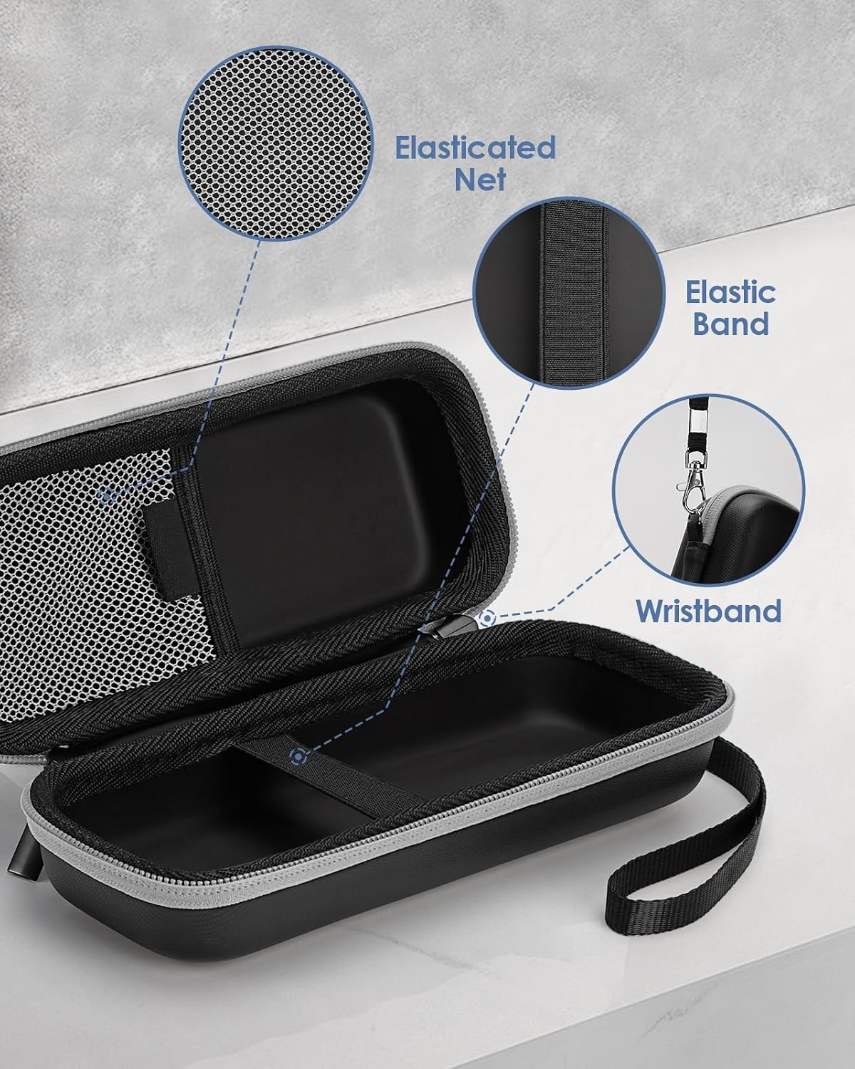 Hard Travel Case for Hybrid Electric Trimmer, Waterproof Hard Carrying Case Portable Storage Bag for OBlade & Braun Series Shaver, Green
