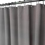 Rideau de douche en tissu sans liner - TPU Rideau de salle de bains stratifié avec 12 Crochets métalliques résistants à la rouille, 100% imperméable & Pas besoin de linge, lavable à la machine, 72x72 pouces (Almond)
