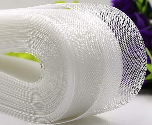 Abbaoww Tresse en crin de cheval rigide blanc de 45,7