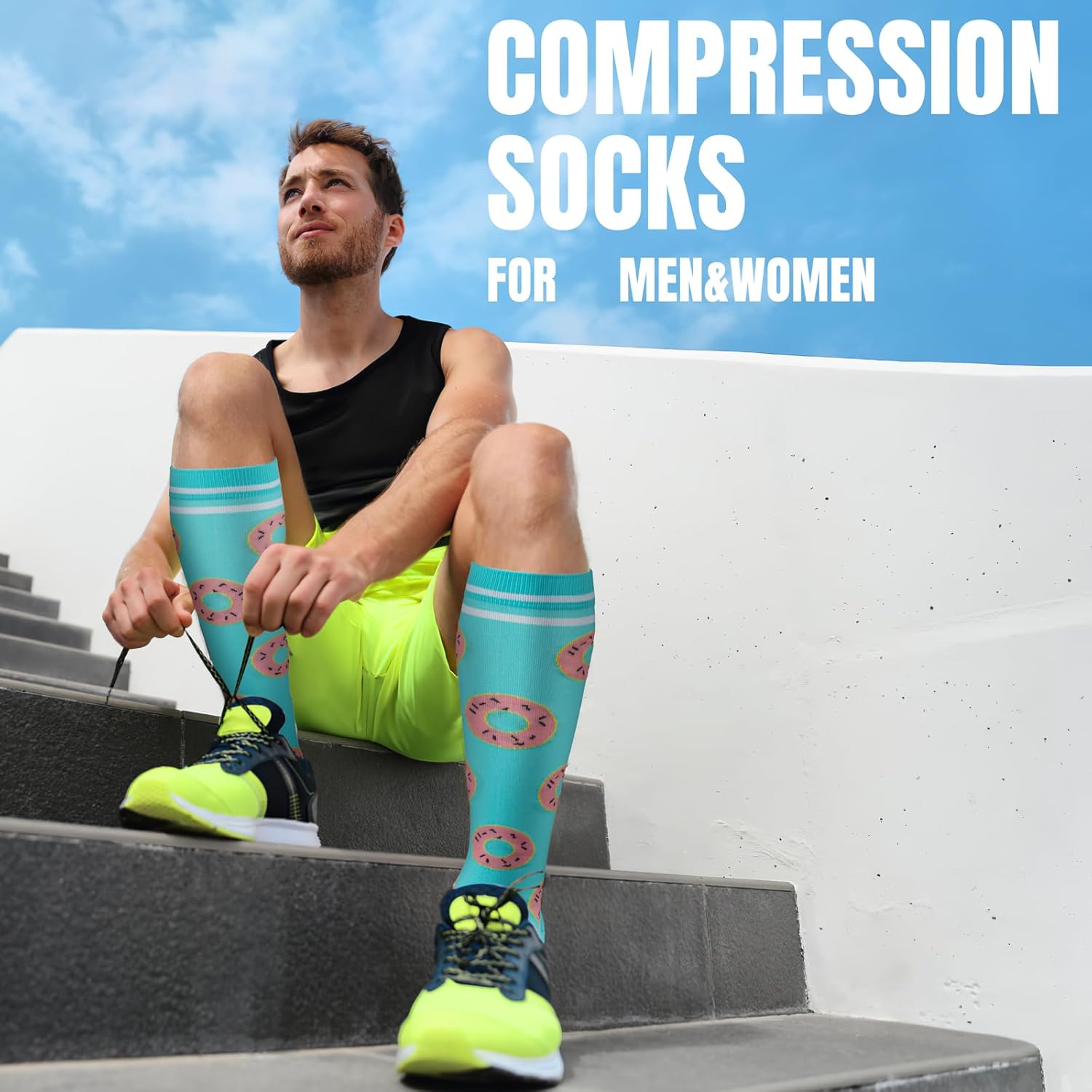 bropite Compression Socks for Women & Men 8 Pairs Circulation-Compression Socks 20-30 mmhg-Best for Running,Nurse,Travel,Yoga - Image 6