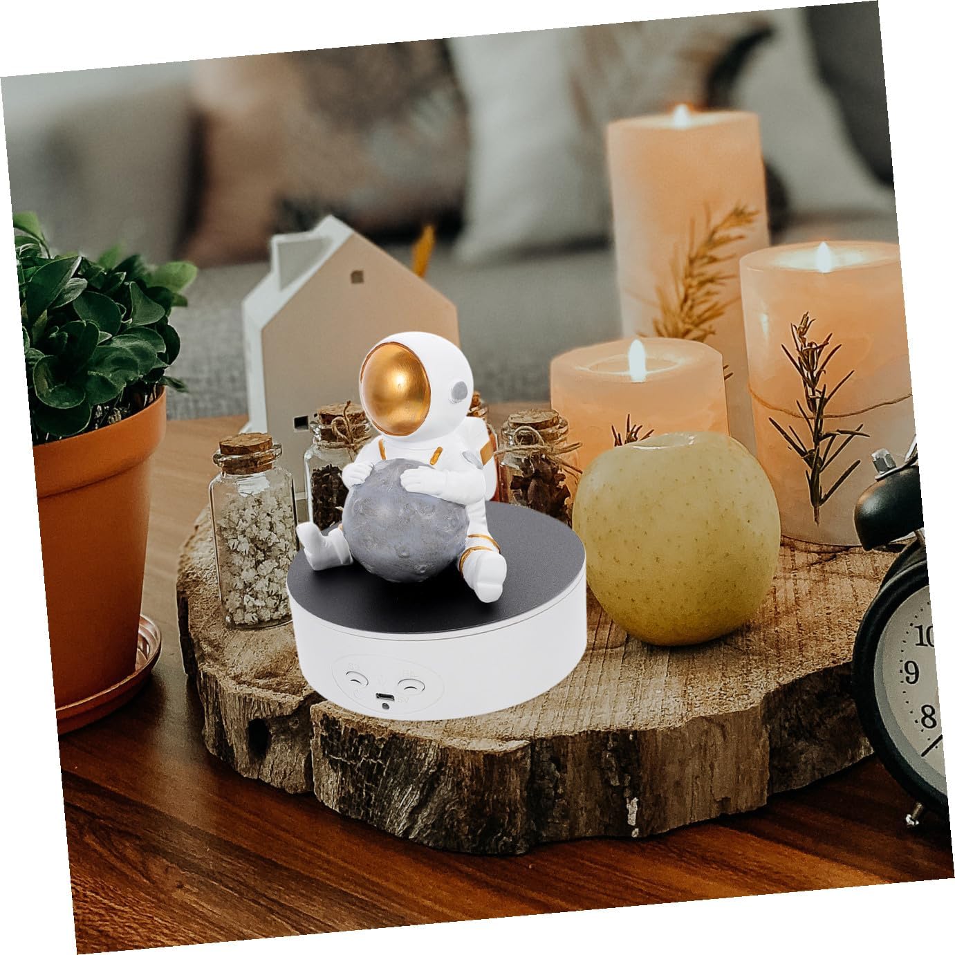 Cabilock Silent Display Turntable Stand for Household Use Multi-function Rotating Base with Color Backgrounds for Photography and Collectibles Display