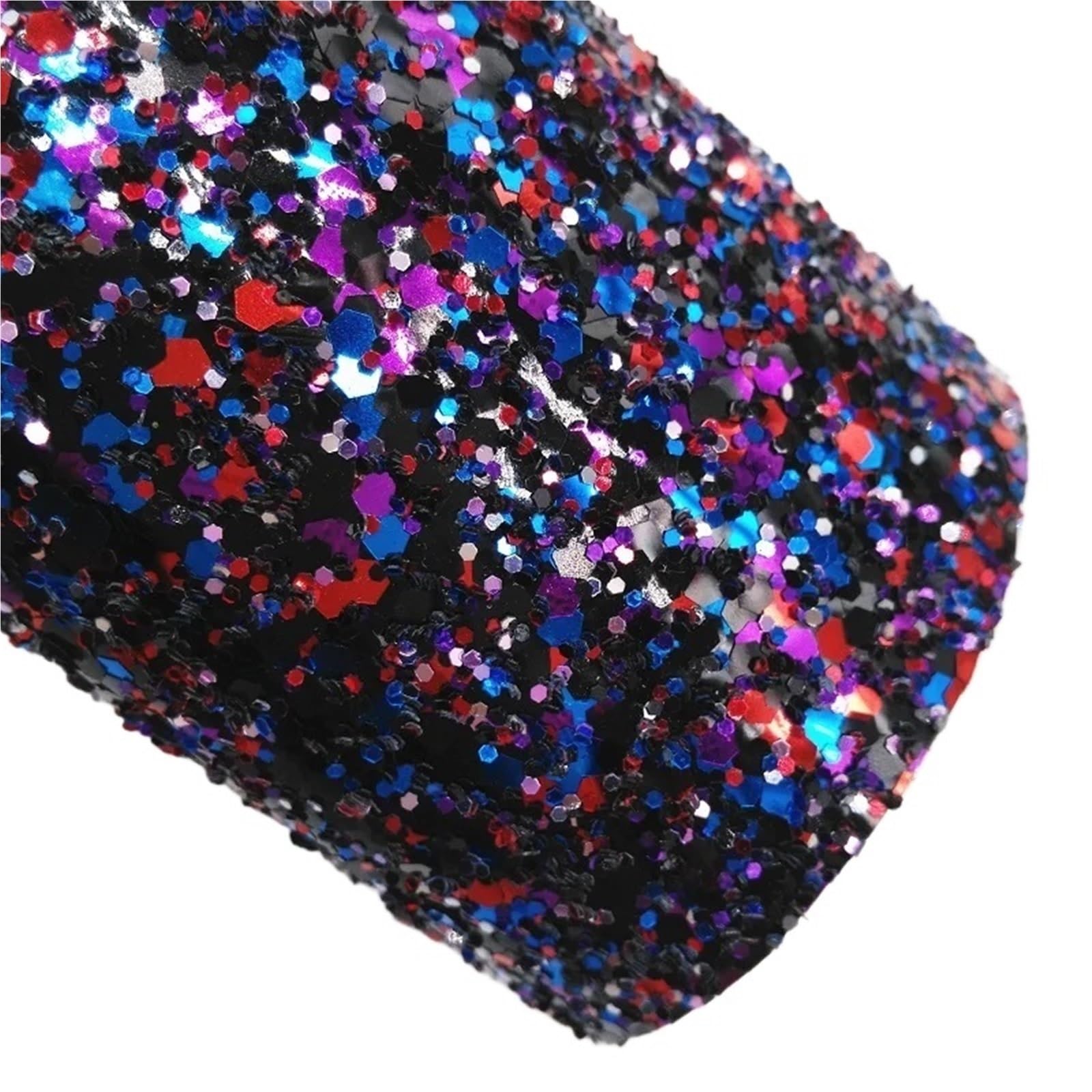 Sparkle PU Leather Fabric 30X134CM Mini Roll Chunky Glitter Leather Sheets Faux Vinyl Synthetic Fabric for Bows Craft DIY