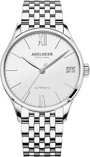 Orologio da uomo Top Brand Ultra Sottile Automatico Meccanico 40mm Calendario Cinturino in Acciaio Inox