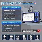 OBD2 Scanner, MUCAR 682 Outil de diagnostic de voiture AI-Assisted, outil de balayage bidirectionnel automobile, scanner de voiture de systèmes complets, scanner pour voiture avec 20+ Réinitialisez CAN FD & FCA SGW, Mise à jour sur la vie