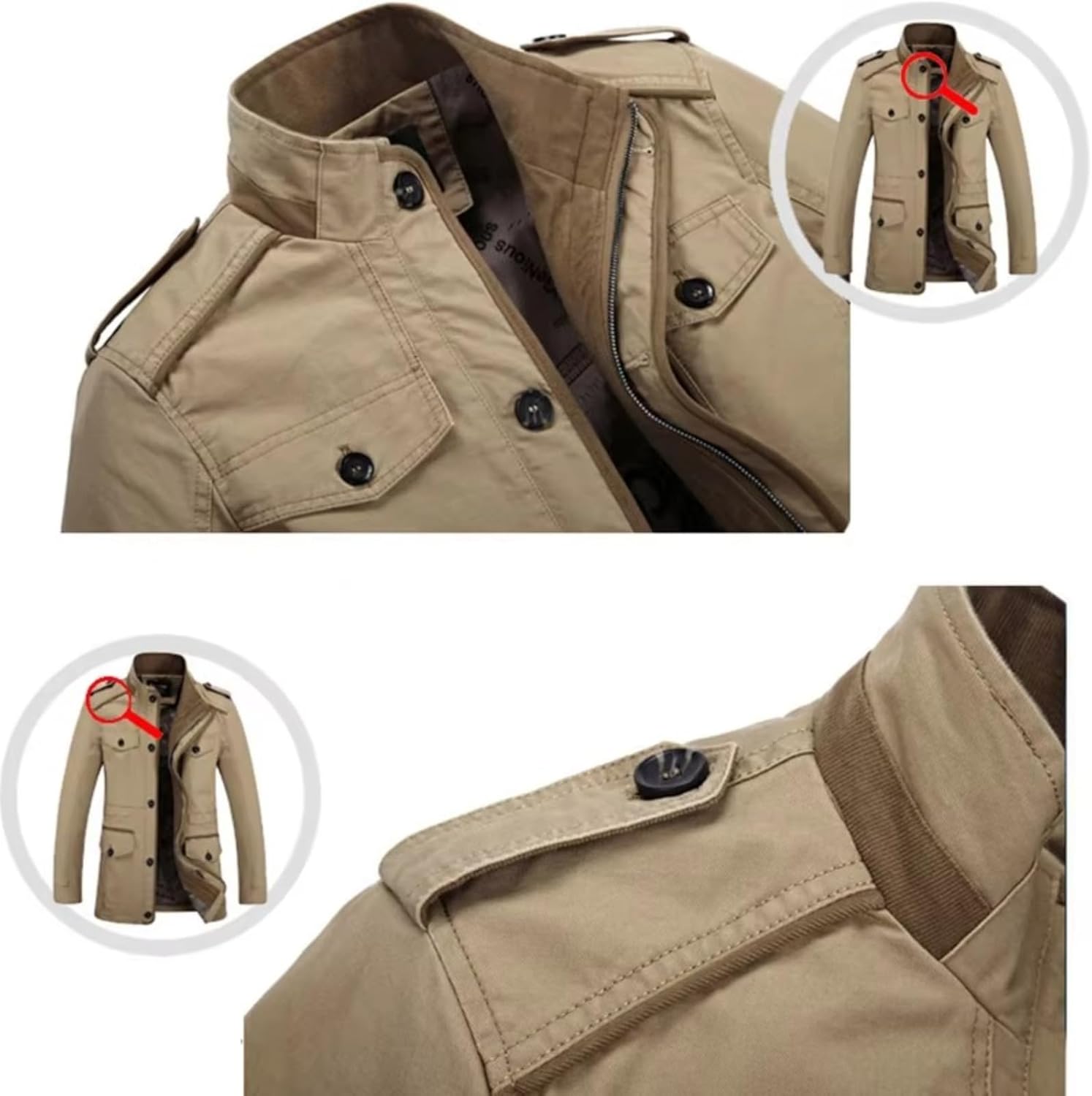 Men's Casual Jacket Male Windbreaker Oversized Autumn Washed Cotton Classic Long Jackets Men Trench Coat