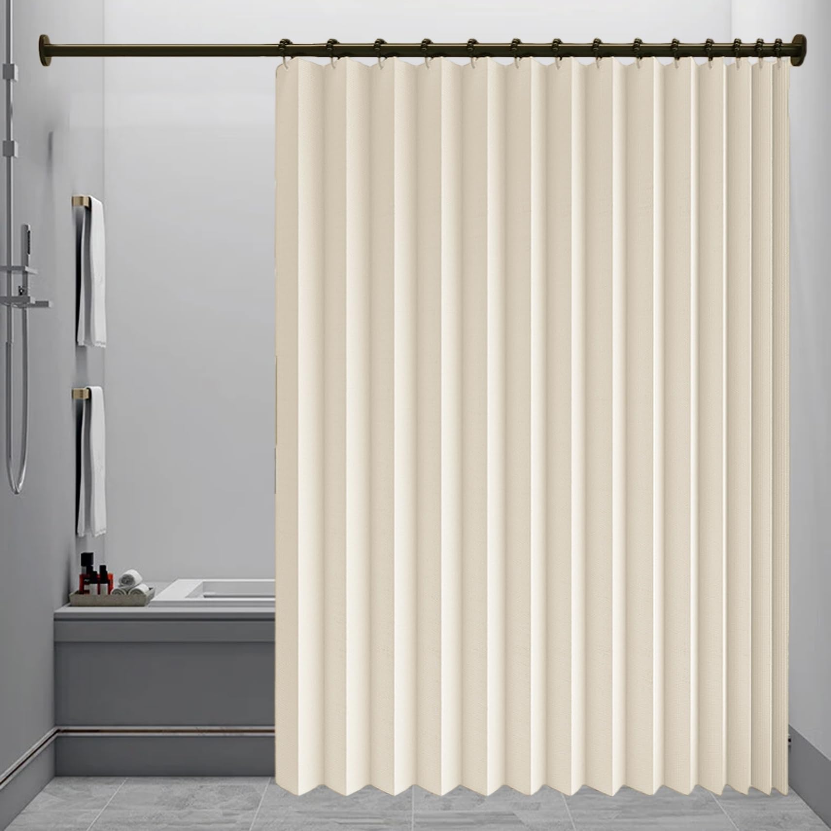 Rideau Accordéon Porte anti froid et chaleur pour isoler le salon et la cuisine