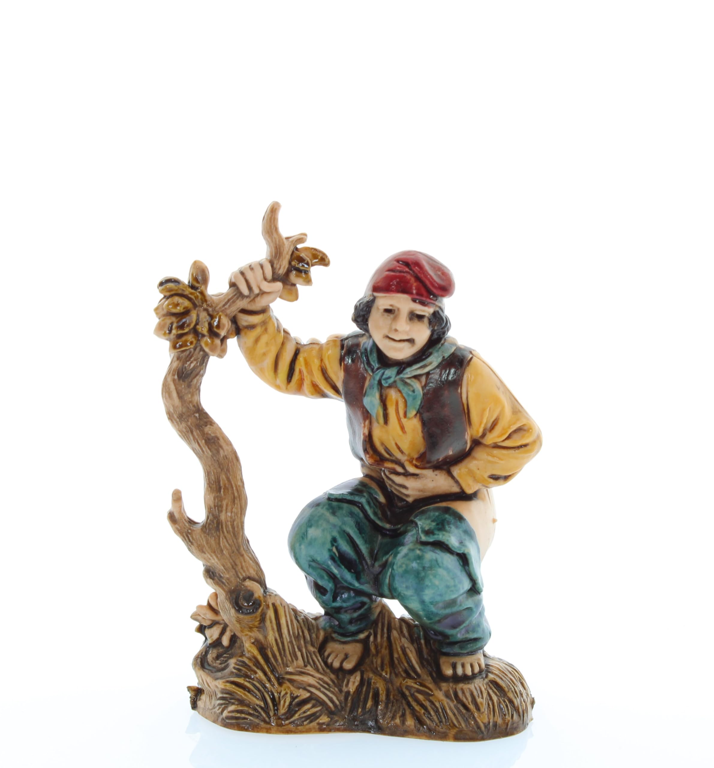 Moranduzzo Caganer for Nativity Scene of 4 Inch Scale 1:20 - Unbreakable Nativity Figures - 18th Century Style, Hand-finished Painting, Official Product, Made in Italy, Sculptor M. Landi