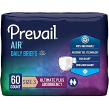 Prevail Breezers 360 Ultimate Absorbency Briefs, Size 3, 15-Count by Prevail
