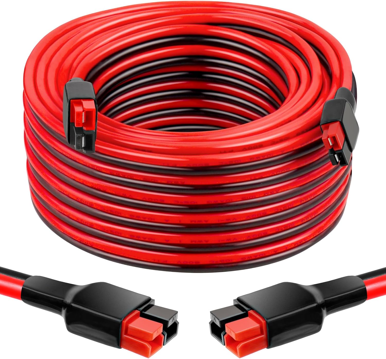XRDS -RF 10AWG Anderson-Style Extension Cable 25FT, Anderson-Style 30A Connectors, Tinned Copper with PVC Jacket, Power Connect/Disconnect for Solar Panels, RVs, and Battery Systems