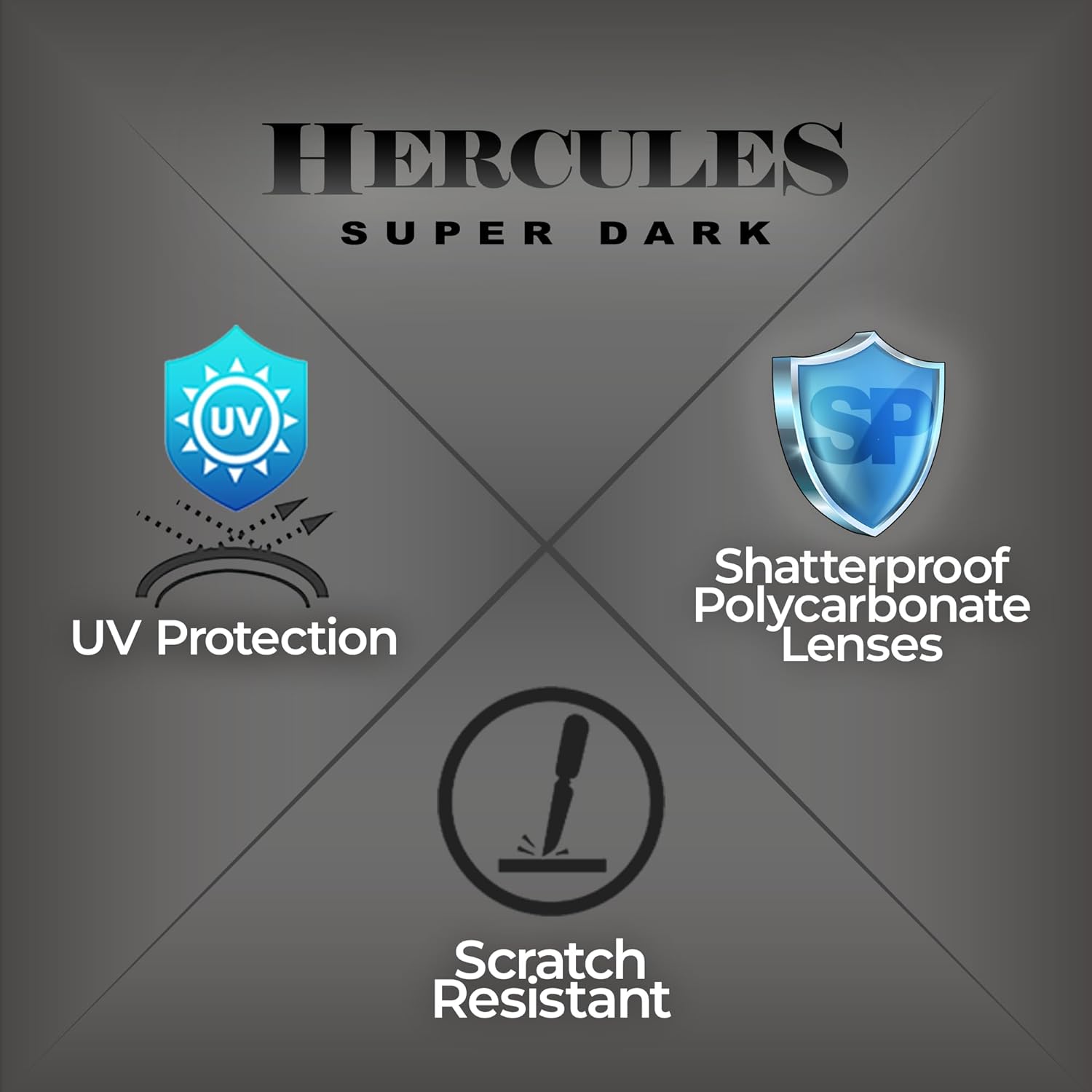 Global Vision Eyewear Hercules-7 Auto Darkening Safety Motorcycle Sunglasses ANSI Z87+ Black with Clear to Super Dark Photochromic ShadowLuxe Lenses