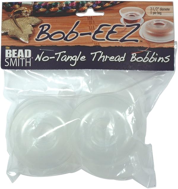 Beadsmith No Tangle Thread Bobbins, 2.5-Inch, 8-Pack