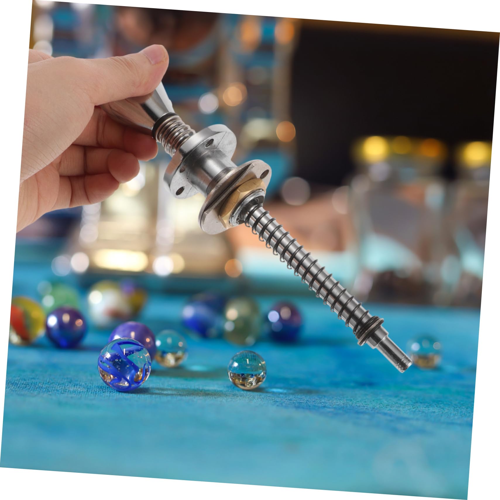 BESTonZON Tige de Flipper en Alliage Argenté, Grand Design Robuste pour Machine à Balles Jouet Arcade, Accessoire Essentiel Améliorant L'expérience de Jeu Unique