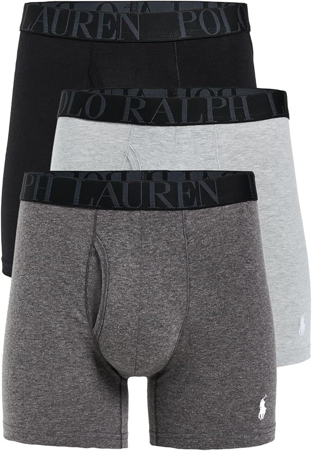 POLO RALPH LAUREN Underwear Boxer Brief, 3-Pack, Stretch Classic Fit, Moisture Wicking Pouch, Regular, Trunk & Long Leg POLO RALPH LAUREN Underwear Boxer Brief, 3-Pack, Stretch Classic Fit, Moisture Wicking Pouch, Regular, Trunk & Long Leg