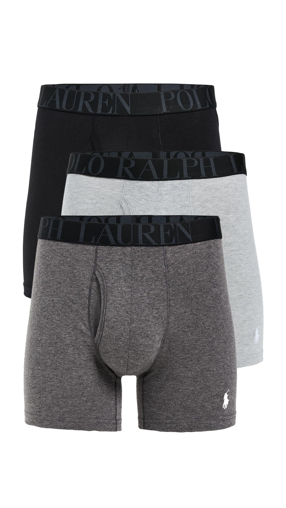 POLO RALPH LAUREN Mens Stretch Classic Fit Boxer Briefs Trunks Long Leg Boxer Briefs Available 3 Pack