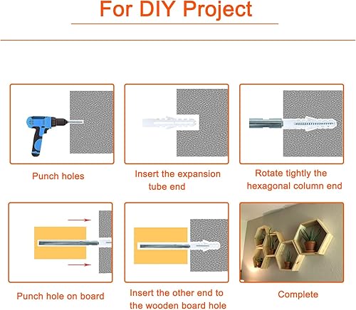 Miniatura 3 de Artilife Kit de 8 soportes de estante flotantes ocultos, soporte de metal invisible montado en la pared para bricolaje (8.858 in)