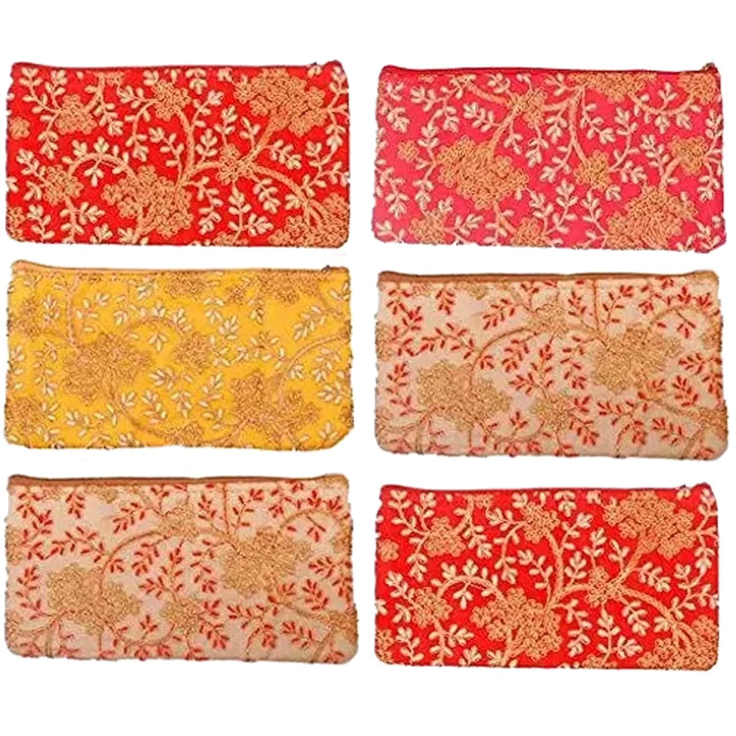 ShubhKraft Return Gift for Women in Bulk/Traditional Embroidered Zari Print Pouches with Zip Closure for Girls & Womens (Pack of 30, Multicolor) (B0B2LHJMT1) Amazon Price History, Amazon Price Tracker
