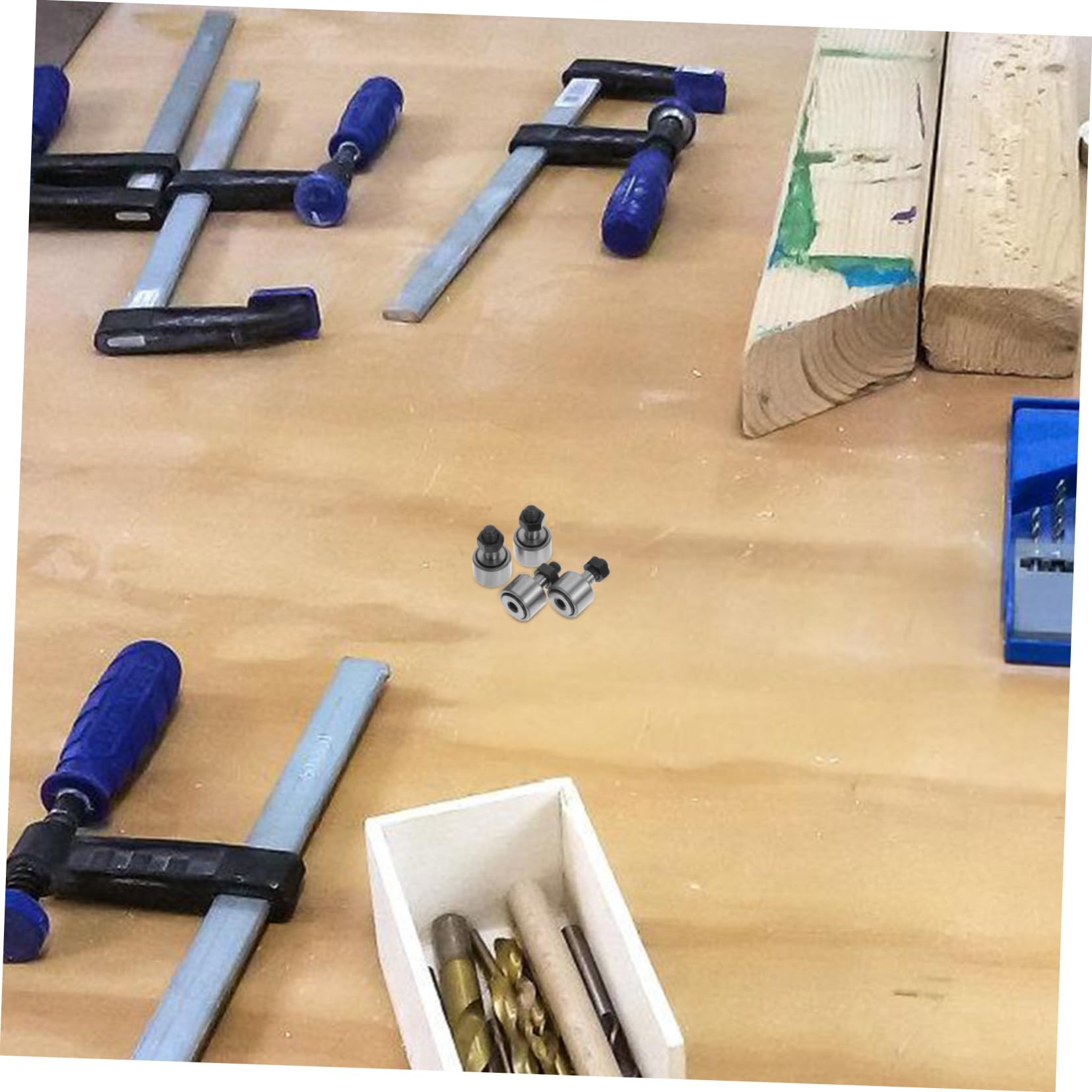 VILLFUL 4pcs Roller Bearing Track Cam Rail Part 3D Printers Accessory Roller Bolt Type Bearings Runner Bearings Bolt-Type Bearings Machine Supply 3D Printers Part Steel Silver