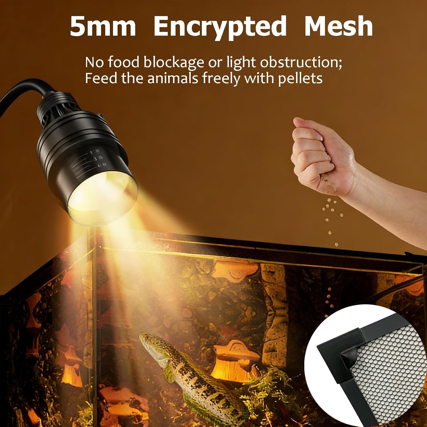 DIY Fish Tank Top Cover/Anti-Jumping Net, Net Aquarium Lid with Magnetic Edges Prevents Fish Jumping and Reptile Escapes(50x35CM/19.69x13.78in)