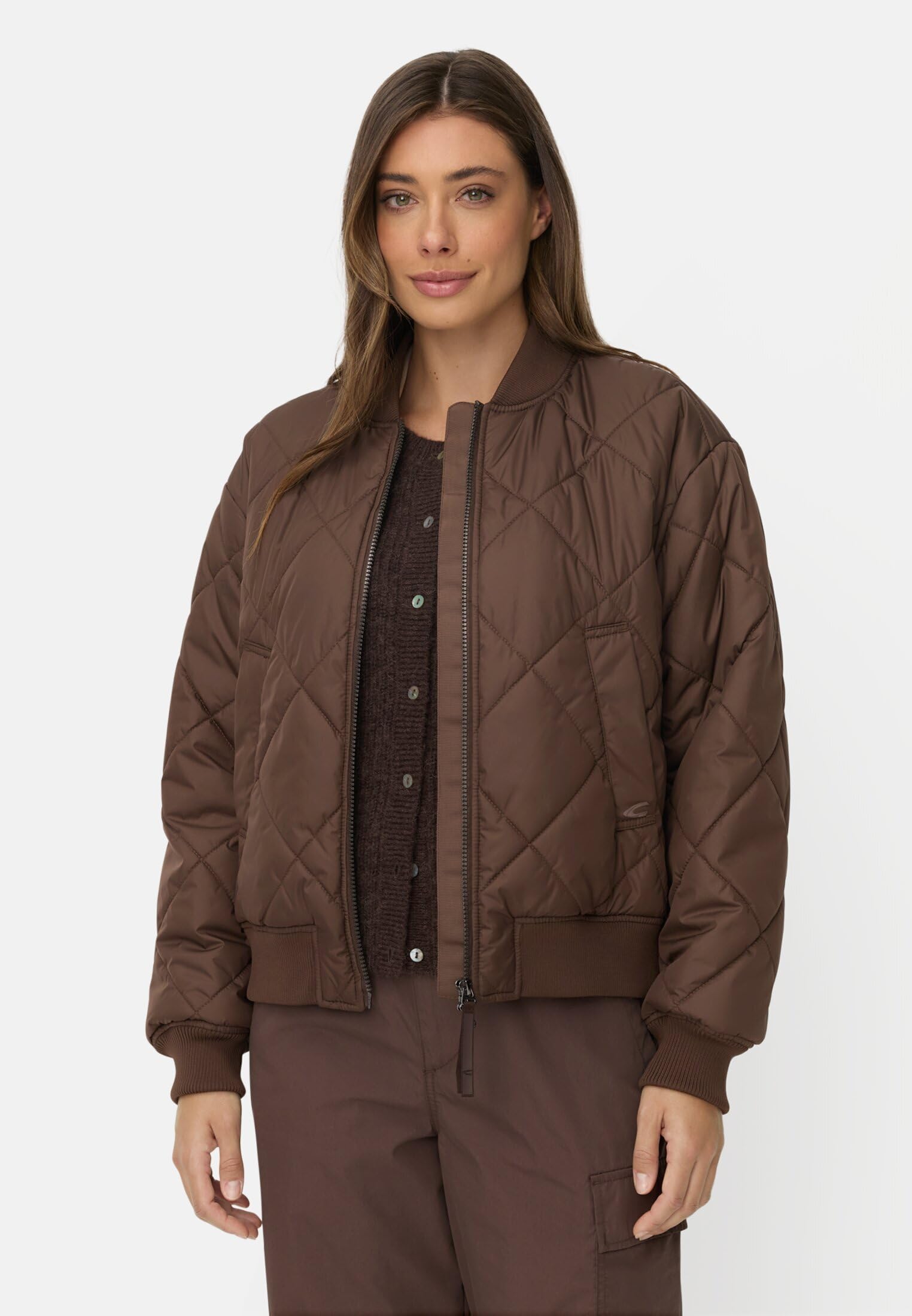 camel active Damen Bomberjacke mit bedrucktem Futter