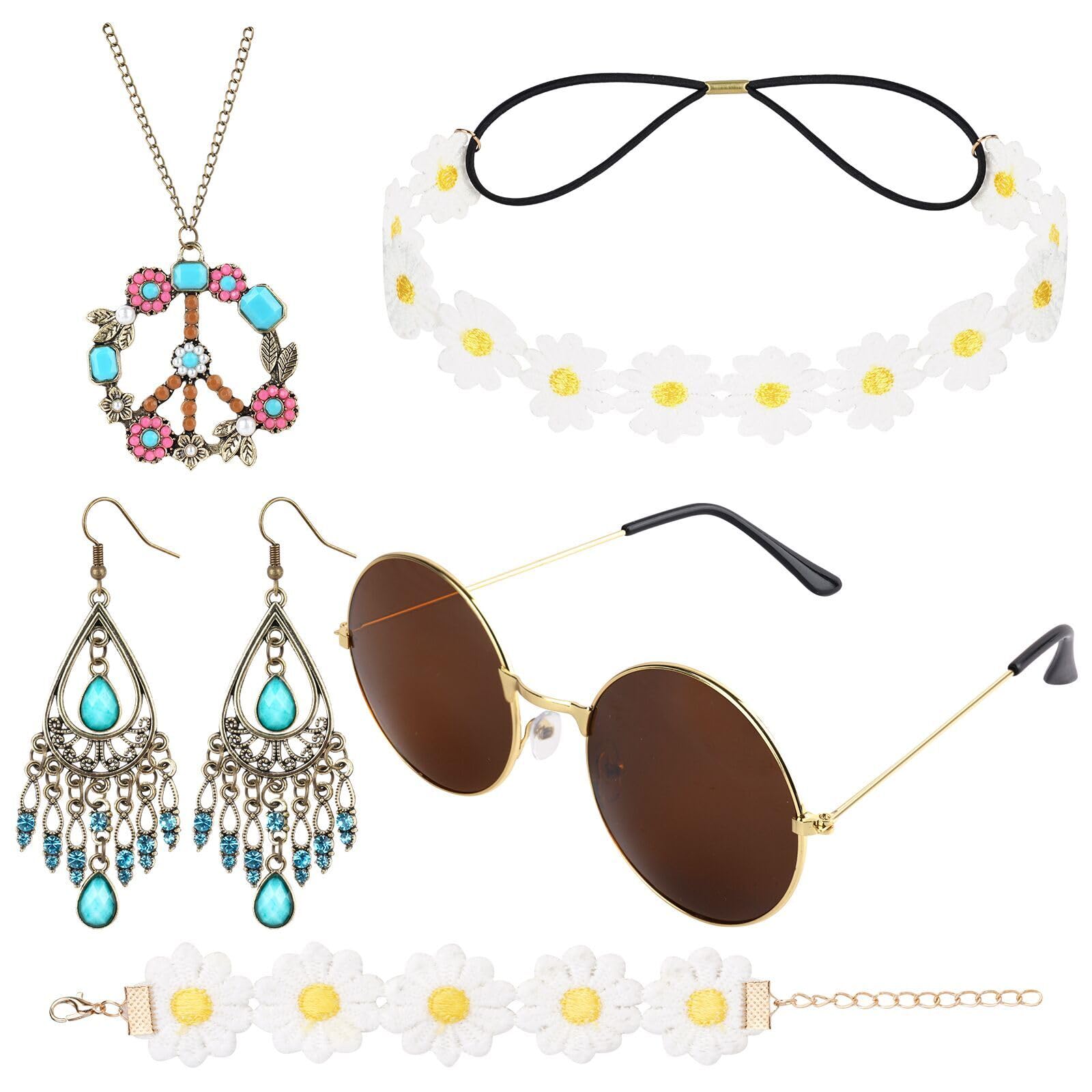 AOOWU Hippie Accessories Set