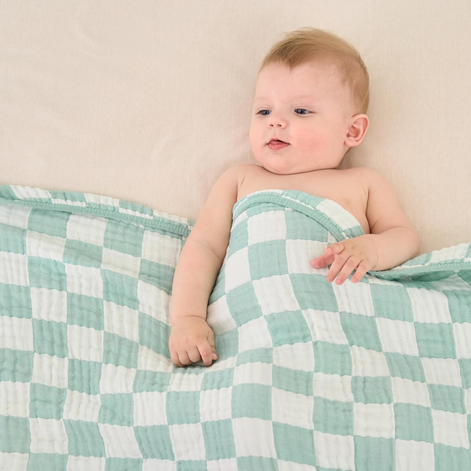 Ultra Soft Muslin Baby Blanket, A Versatile Swaddle and Bed Blanket for Babies, Toddlers, Boys, and Girls (1 Pack). - Image 8