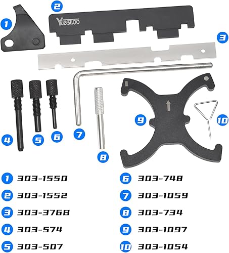 Miniatura 3 de Yuesstloo Kit de herramientas de bloqueo de sincronización de correa del árbol de levas del motor compatible con Focus Fiesta Mazada Ford 1.5 1.6