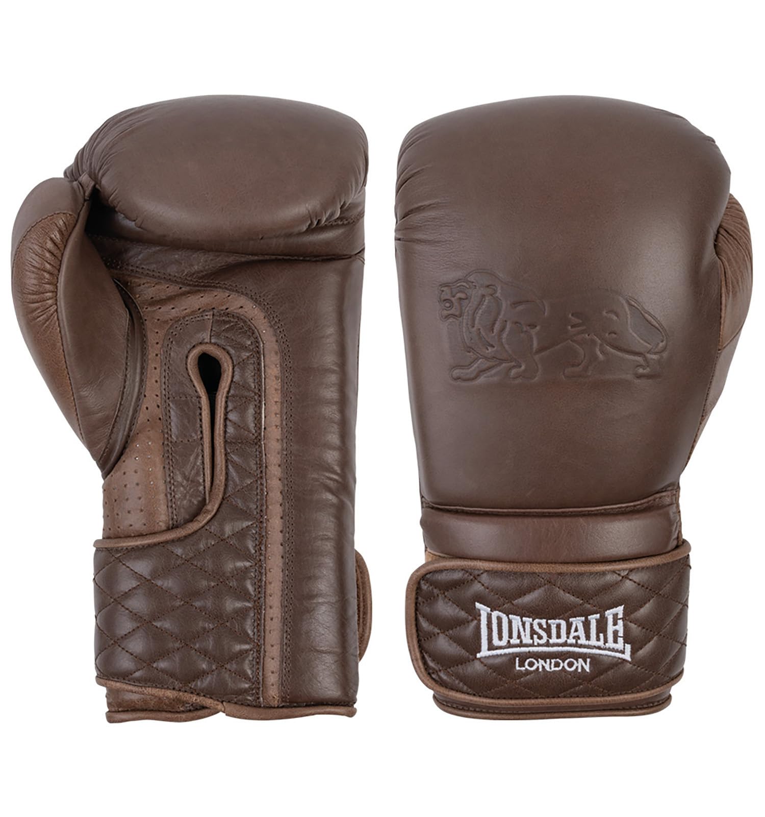 Lonsdale Unisex Adult Vintage Saving Gloves Equipment, Vintage Brown, 14 oz EU