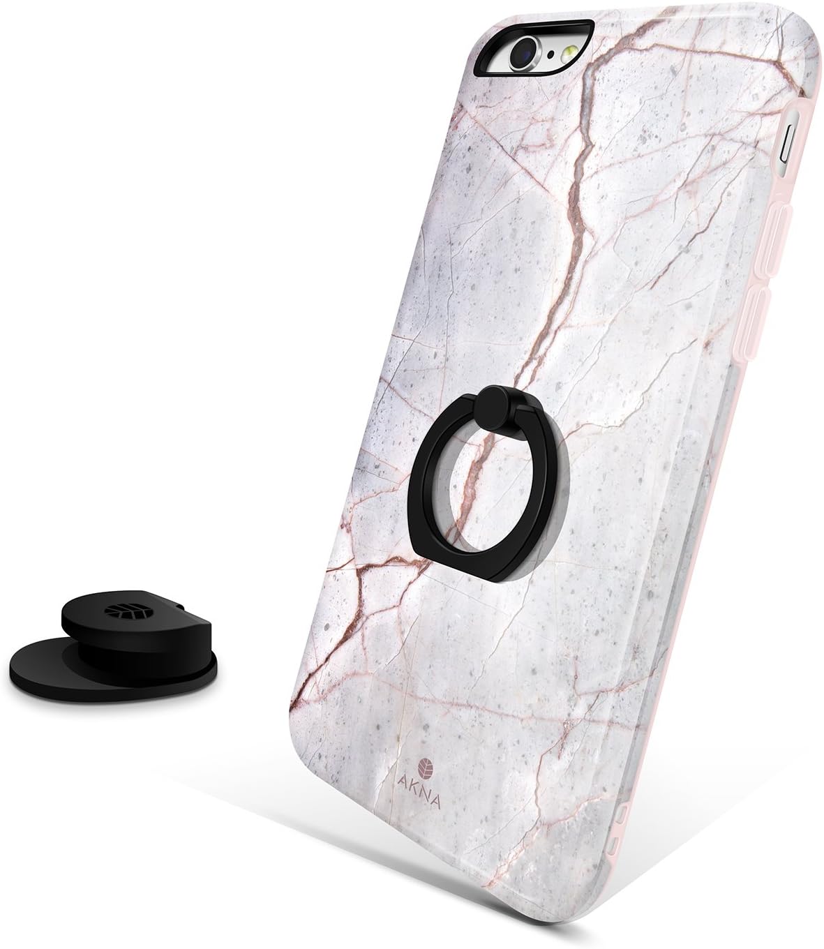 iPhone 6 Plus/iPhone 6s Plus case, Build-in Kickstand, Akna Build-in Ring Hard TPU Cover for Girls (#279-U.S)