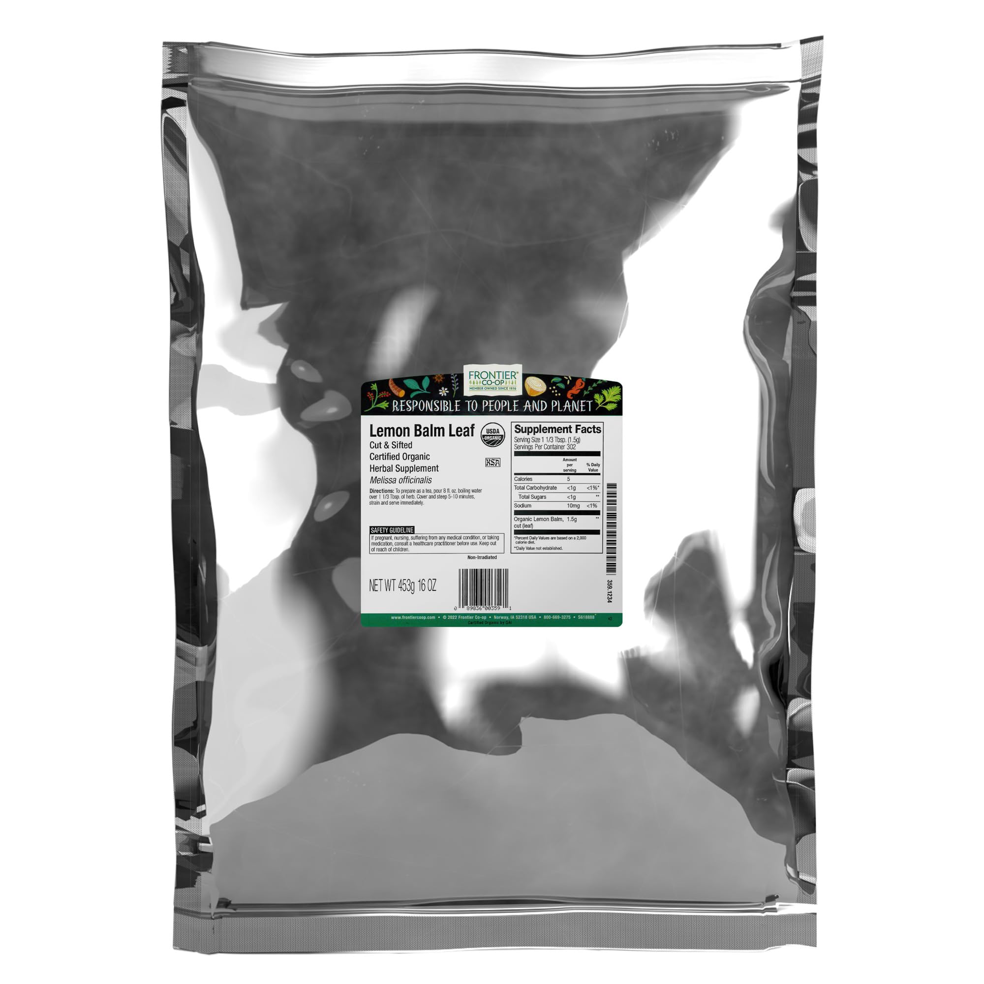 Frontier Co-op Organic Lemon Balm Leaf