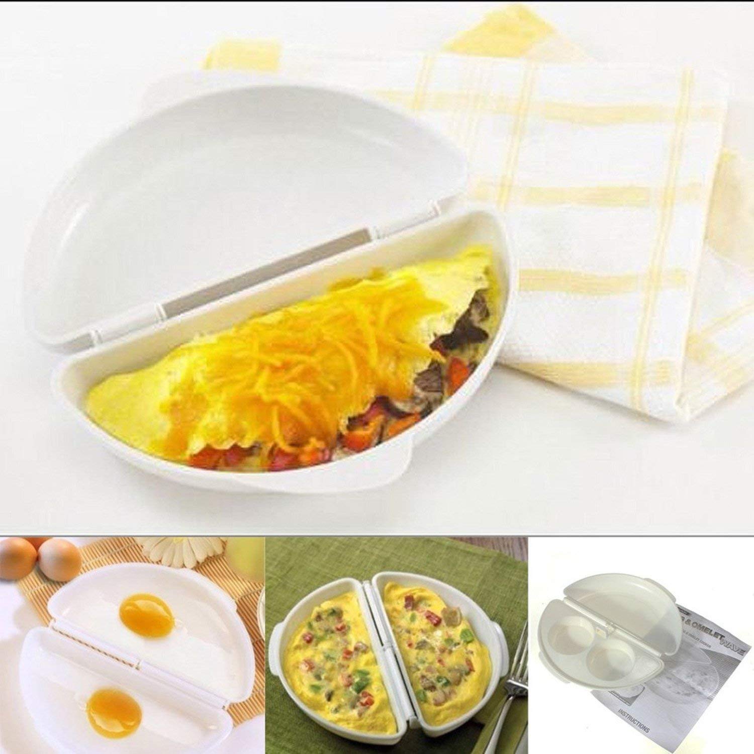 Mikrowellen-Eierkocher – Für Rührei, Omelett & Frühstücks-Sandwiches, 14 Unzen