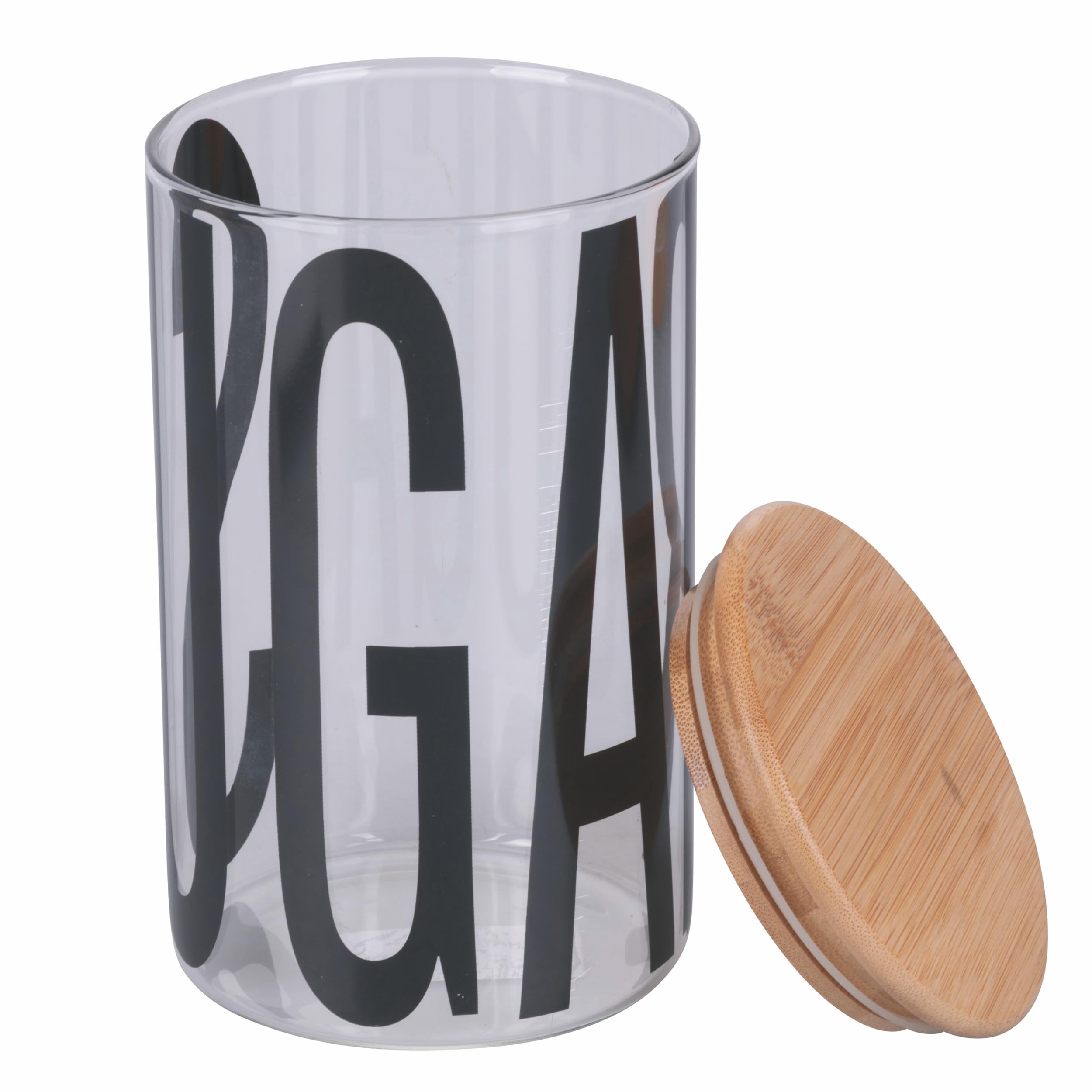 Villa D'Este Home Barattolo Biscotti In Vetro Borosilicato Con Coperchio Bamb&ugrave; - 1L