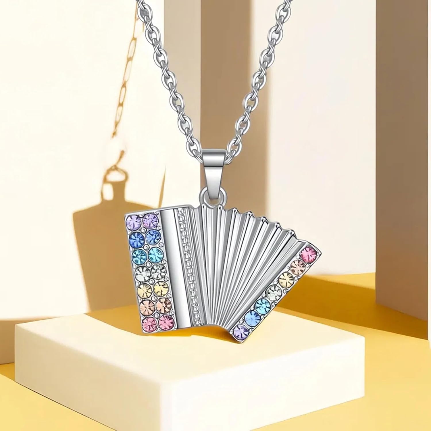 VEEHOO Violin/Guitar/Ukulele/Accordion/Piano Necklace,Music Gifts for Violin/Guitar/Ukulele/Accordion/Piano Players, Concert Gifts for Music Lover, Music Jewelry Accessories for Daughter - Image 4