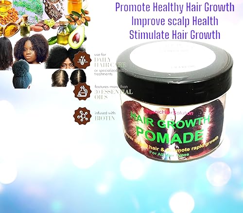 Miniatura 4 de Organic Hair Solution-Hair Growth Pomade Grease with Peppermint-Mango Butter-Tea Tree - Argan- Jojoba seed- Avocado- Castor oil- For Scalp and