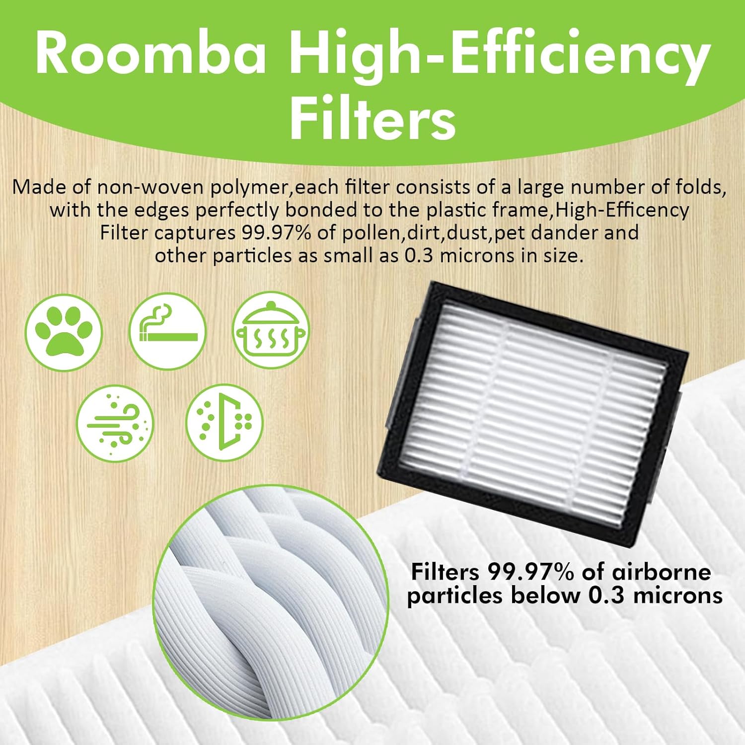 32 PCS Replacement Parts for iRobot roomba i3 i3+ i4 i6 i6+ i7 i7+ i8 i8+/Plus E5 E6 E7 J7 I,E &J Series 2 Set of Multi-Surface Rubber Brushes +10 HEPA Filters +10 Edge-Sweeping Brushes+10 Dust Bags